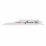 Bosch RHN66 5-Piece 6 In. 6 TPI Heavy for Wood with Nails Reciprocating Saw Blade
