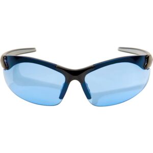 Edge Eyewear Zorge G2 Wraparound Safety Glasses Light Blue Lens Black Frame - Image 2