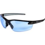 Edge Eyewear Zorge G2 Wraparound Safety Glasses Light Blue Lens Black Frame