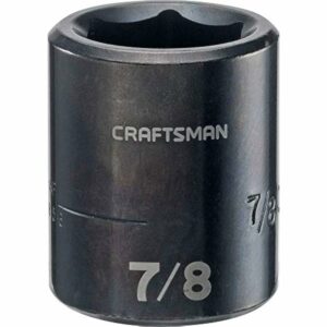 CRAFTSMAN Shallow Impact Socket, SAE, 1/2-Inch Drive, 7/8-Inch (CMMT15856)