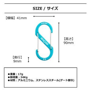 Nite Ize SBA4-03-R6 S-Biner Carabiner, Size #4, Blue - Image 3