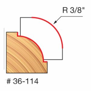 Freud 36-114: 3/8" Radius Beading Bit with 1/4" Shank - Image 2