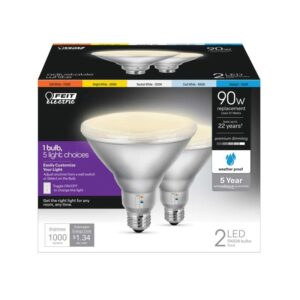 Feit Electric PAR38 E26 (Medium) LED Bulb White 90 Watt Equivalence 2 pk