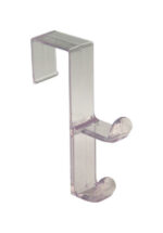 iDesign 5-1/2 in. L Clear Plastic Medium/Large Over the Door Double Hook