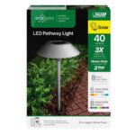 Feit Electric OneSync Brushed Nickel Solar Powered 40 W LED Pathway Light 1 pk