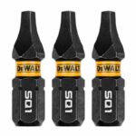 DeWalt FlexTorq Square #1 X 1 in. L Impact Driver Bit Set Steel 3 pc
