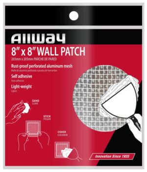 Allway 8 in. L X 8 in. W Fiberglass White Self Adhesive Drywall Mesh Patch (Case of 10)