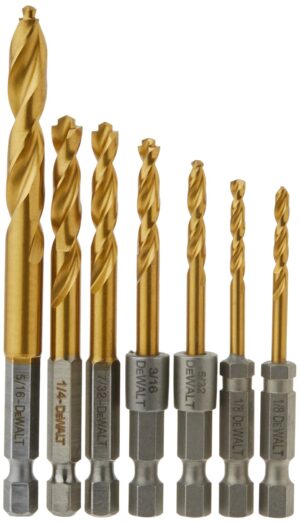 DeWalt Titanium Impact Ready Drill Bit Set Quick-Change Hex Shank 7 pc DD5157 - Image 2