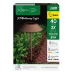 Feit Electric OneSync Bronze Solar Powered 40 W LED Pathway Light 1 pk