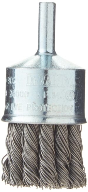 DeWalt High Performance 1 in. Coarse Knotted Wire Wheel Brush Carbon Steel 20000 rpm - Image 3