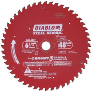 Diablo Steel Demon 6-1/2 in. D X 5/8 in. TiCo Hi-Density Carbide Metal Saw Blade 48 teeth