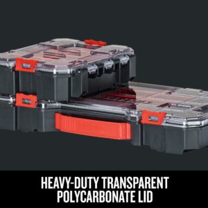 Craftsman VersaStack 9.84 in. W X 2.73 in. H Small Parts Bin Plastic 20 compartments Black/Red - Image 4