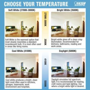 Feit Electric BPA1540N/827/LED/2 Decorative Clear Glass Filament LED Dimmable 40W Equivalent Classic A15 Light Bulb (Pack of 2), Soft White - Image 3