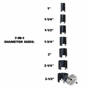 GreatNeck 7-in-1 Hole Saw, 1-3/4 Inch Deep HC7D - Image 3