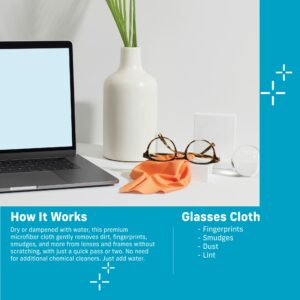 E-Cloth Glasses Microfiber Cleaning Cloth 7.5 in. W X 7.5 in. L - Image 2