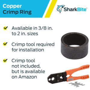 SharkBite 3/8 Inch Copper Crimp Rings, Pack of 25, PEX Pipe, PE-RT, 23101CP25 - Image 4