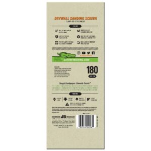 Gator Clamp-On Precut Drywall Sanding Screen, 4-1/4" x 11-1/4", 180 Grit, 25 Pack - Image 2