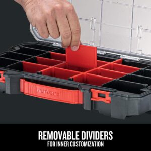 Craftsman VersaStack 9.84 in. W X 2.73 in. H Small Parts Bin Plastic 20 compartments Black/Red - Image 3