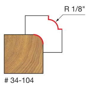 Freud 34-104: 1/8" Radius Rounding Over Bit, EA, Multi - Image 2