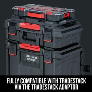 Craftsman VersaStack 9.84 in. W X 2.73 in. H Small Parts Bin Plastic 20 compartments Black/Red - Image 5