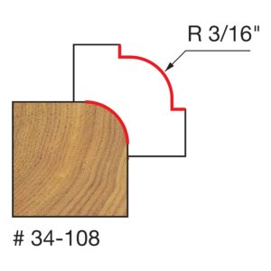 Freud 34-108: 3/16" Radius Rounding Over Bit - Image 2