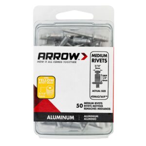 Arrow 3/16 in. D X 1/4 in. Aluminum Medium Rivets Silver 50 pk - Image 5