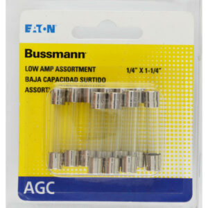 Cooper Bussmann BP/AGC-AL10-RP Series 10PC Low Amp Fuse
