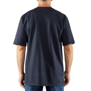 Carhartt Flame-Resistant Force® Short Sleeve Cotton T-Shirt – 100234 Dark Navy - Image 2
