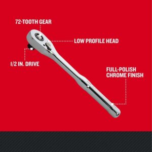 Craftsman Low Profile 1/2 in. drive Ratchet 72 teeth CMMT86723 - Image 2