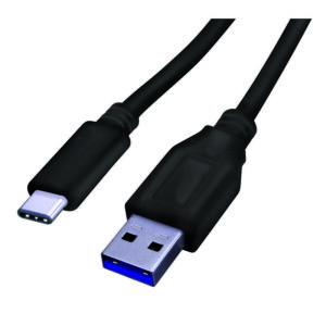 Fabcordz USB-C to USB-A Charge and Sync Cable 3 ft. Black