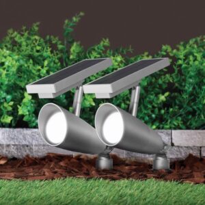 Feit Smart Home Dusk to Dawn Solar Powered LED Nickel Smart-Enabled Spotlight - Image 2