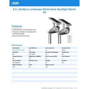 Feit Smart Home Dusk to Dawn Solar Powered LED Nickel Smart-Enabled Spotlight - Image 8