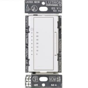 Lutron Maestro Indoor Countdown Timer 120 V White MA-T51MNH-WH