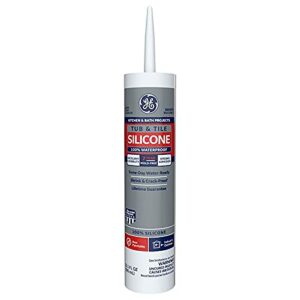 GE Tub & Tile White Silicone 1 Tub and Tile Caulk Sealant 10.1 oz (Case of 12)