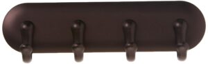 InterDesign 7 in. L Bronze Brown Stainless Steel Small 4-Hook Key Key Rack - Image 2