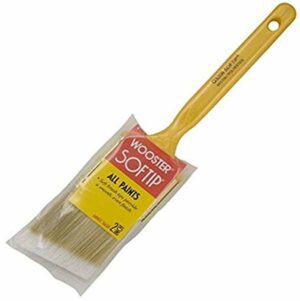 Wooster Brush Q3208-2 Softip Angle Sash Paintbrush, 2-Inch, 2 Inch, Gold,White