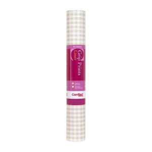 Con-Tact Grip Prints 4 ft. L X 18 in. W Khaki Plaid Non-Adhesive Shelf Liner