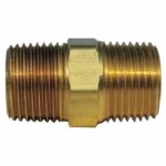 1/2 in. MPT X 1/2 in. D MPT Brass Hex Nipple