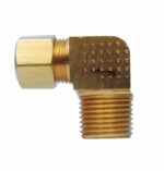 Homeplus 3/8 in. Compression X 3/8 in. D MPT Brass 90 Degree Elbow 5-Pack