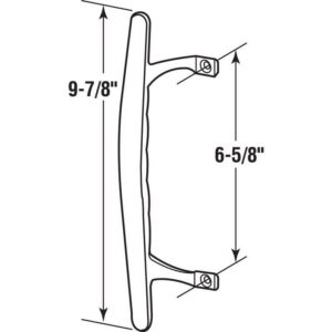 Prime-Line 1 in. L Chrome Silver Metal Patio Door Pull - Image 2
