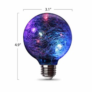 Feit LED Specialty G25 E26 (Medium) LED Bulb Multi-Colored 1 Watt Equivalence - Image 4