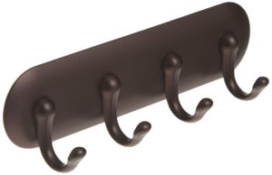 InterDesign 7 in. L Bronze Brown Stainless Steel Small 4-Hook Key Key Rack