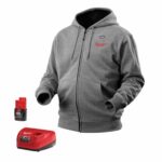 Milwaukee M12 XXL Long Sleeve Men's Full-Zip Heated Hoodie Kit Gray 306G-212X