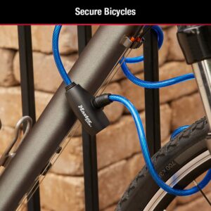 Master Lock 8127TRI Bike Lock Cables with Key, 3 Pack Keyed-Alike, Blue, Green, & Red, 6 ft. Long - Image 3