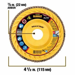 DeWalt MaxTrim 4-1/2 in. D X 7/8 in. Ceramic Trim Flap Disc 60 Grit - Image 2