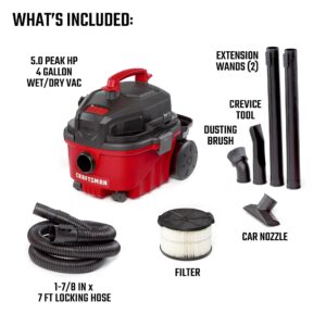 Craftsman 4 gal Corded Wet/Dry Vacuum 120 V 5 HP - Image 4