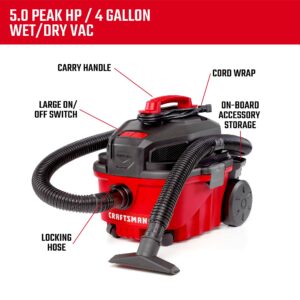 Craftsman 4 gal Corded Wet/Dry Vacuum 120 V 5 HP - Image 3