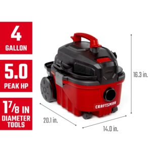 Craftsman 4 gal Corded Wet/Dry Vacuum 120 V 5 HP - Image 2