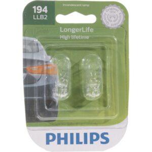 Philips LongerLife Incandescent Courtesy Miniature Automotive Bulb 194LLB2