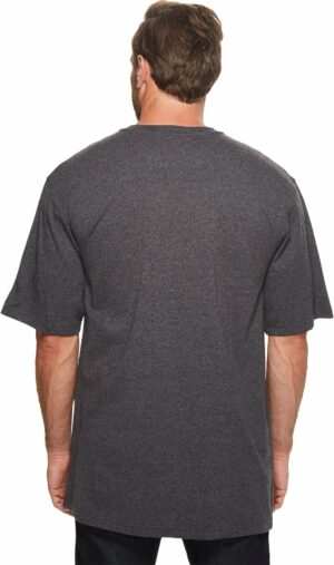 Carhartt mens Loose Fit Heavyweight Short-sleeve Pocket Henley T-shirt Shirt, Carbon Heather, X-Large US - Image 3